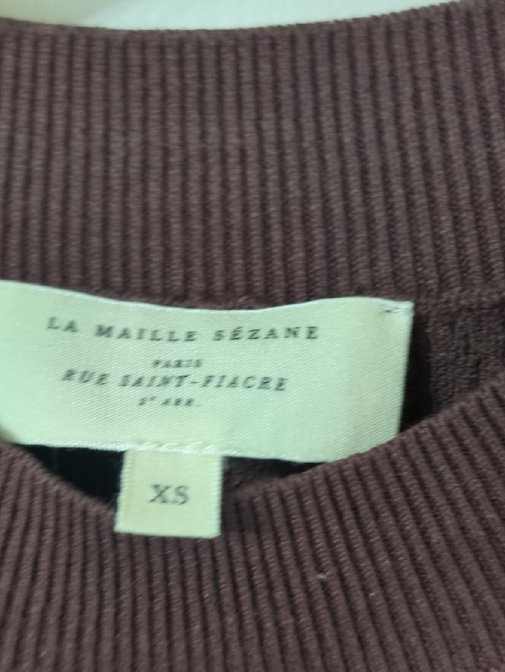 Sezane Adele Jumper In Chocolate, Size XS - Picture 7 of 10
